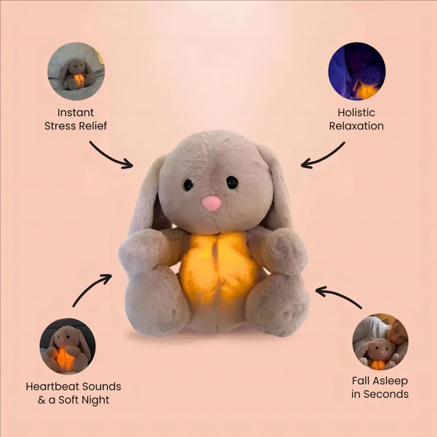 Mykro™ 2024 New Breathing Bunny Baby Sleep Sound Companion